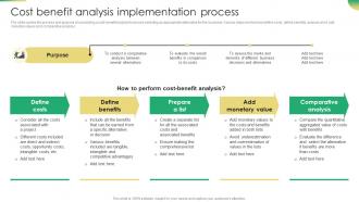 Increasing Profit Maximization Cost Benefit Analysis Implementation Process