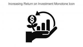 Increasing Return On Investment Monotone Icon In Powerpoint Pptx Png And Editable Eps Format