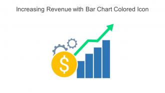 Increasing Revenue With Bar Chart Colored Icon In Powerpoint Pptx Png And Editable Eps Format