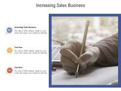 Increasing sales business ppt powerpoint presentation gallery icons cpb