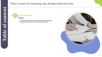 Increasing Sales through Traditional Media MKT CD V