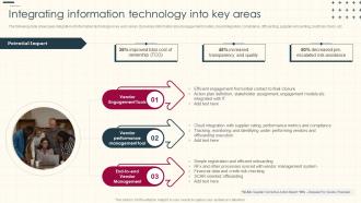 Increasing Supply Chain Value Integrating Information Technology Into Key Areas