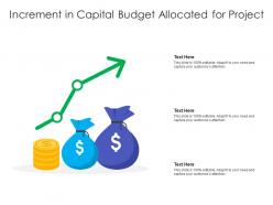 Increment in capital budget allocated for project