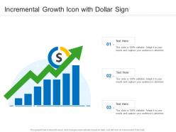 Incremental growth icon with dollar sign