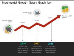 Incremental growth salary graph icon