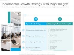 Incremental growth strategy with major insights