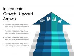 Incremental growth upward arrows