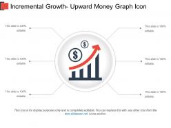 Incremental growth upward money graph icon