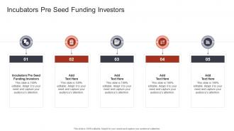 Incubators Pre Seed Funding Investors In Powerpoint And Google Slides Cpb