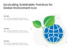 Inculcating sustainable practices for global environment icon