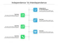 Independence vs interdependence ppt powerpoint presentation summary cpb