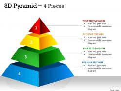 Independent 4 staged 3d pyramid