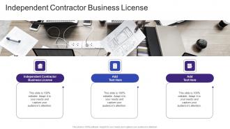 Independent Contractor Business License In Powerpoint And Google Slides Cpb