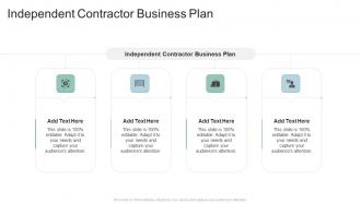 Independent Contractor Business Plan In PowerPoint And Google Slides Cpb