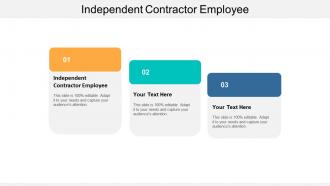 Independent contractor employee ppt powerpoint presentation infographics demonstration cpb