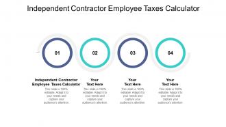 Independent contractor employee taxes calculator ppt powerpoint presentation inspiration cpb