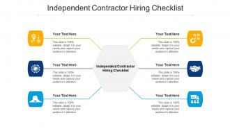 Independent contractor hiring checklist ppt powerpoint presentation infographic cpb