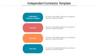 Independent contractor template ppt powerpoint presentation pictures visual aids cpb