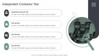 Independent Contractor Test In Powerpoint And Google Slides Cpb