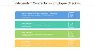 Independent contractor vs employee checklist ppt template introduction cpb
