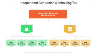 Independent contractor withholding tax ppt powerpoint presentation show styles cpb