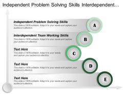 Independent Problem Solving Skills Interdependent Team Working Skills