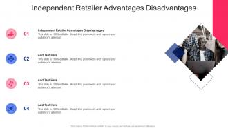 Independent Retailer Advantages Disadvantages In Powerpoint And Google Slides Cpb
