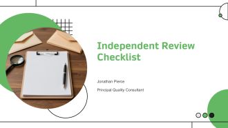 Independent Review Checklist PPT Designs VA