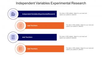 Independent Variables Experimental Research Ppt Powerpoint Presentation Show Cpb