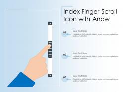Index finger scroll icon with arrow