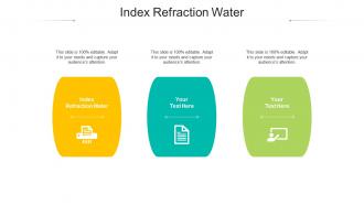 Index refraction water ppt powerpoint presentation layouts background designs cpb