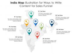 India Map Illustration For Ways To Write Content For Sales Funnel Infographic Template