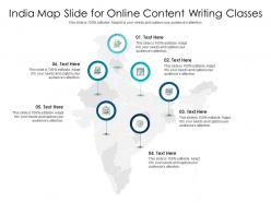 India map slide for online content writing classes infographic template