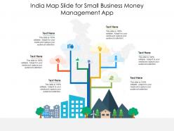 India map slide for small business money management app infographic template