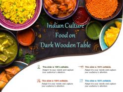 Indian culture food on dark wooden table