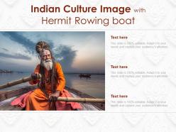 Indian culture image with hermit rowing boat
