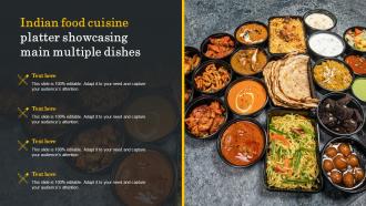 Indian Food Cuisine Platter Showcasing Main Multiple Dishes