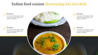 Indian Food Cuisine Showcasing Dal Rice Dish