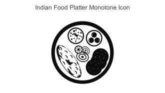 Indian Food Platter Monotone Icon In Powerpoint Pptx Png And Editable Eps Format