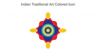 Indian Traditional Art Colored Icon In Powerpoint Pptx Png And Editable Eps Format
