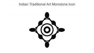 Indian Traditional Art Monotone Icon In Powerpoint Pptx Png And Editable Eps Format