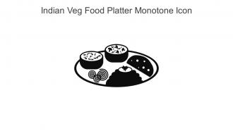 Indian Veg Food Platter Monotone Icon In Powerpoint Pptx Png And Editable Eps Format