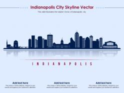Indianapolis city skyline vector powerpoint presentation ppt template