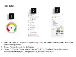 Indication meter of various stages flat powerpoint design