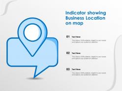 Indicator showing business location on map