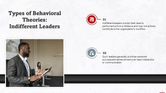 Indifferent Leaders As Type Of Behavioral Theory Training Ppt