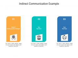 Indirect communication example ppt powerpoint presentation slides cpb