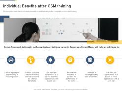 Individual benefits after csm training professional scrum master training proposal it ppt clipart