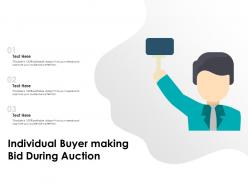 Individual Buyer Making Bid During Auction
