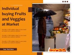 Individual buying fruits and veggies at market